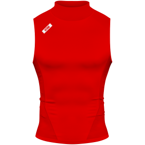 Core Turtleneck Compression Sleeveless Red