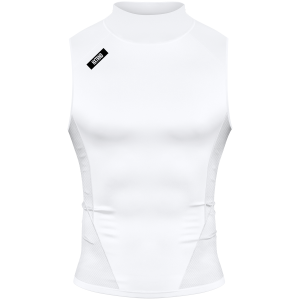 Core Turtleneck Compression Sleeveless White