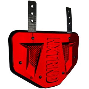 B-PLATE® Football Back Plate Chrome Red